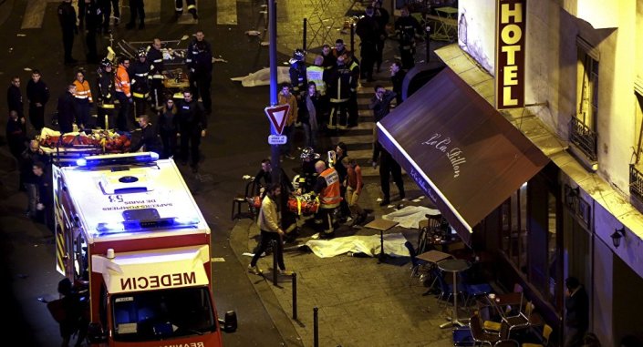 Lugar del atentado en Paris