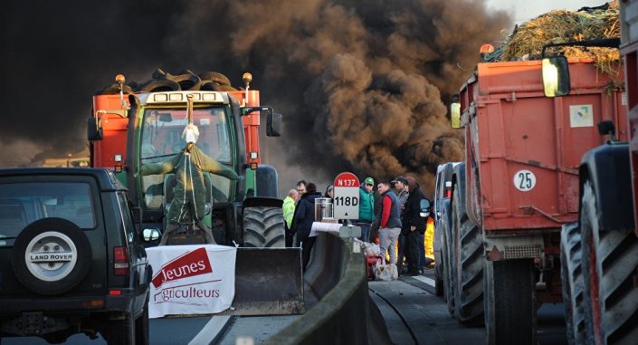 Protestas de los agricultores franceses