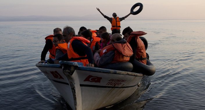 Refugiados en el mar Egeo