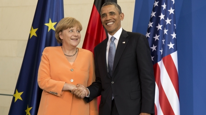 Angela Merkel y Barack Obama