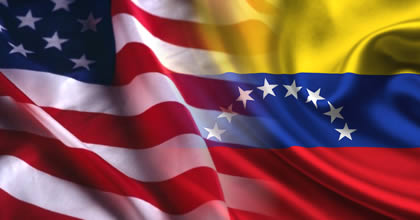 Banderas de Venezuela y Estados Unidos