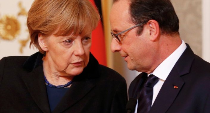 Angela Merkel y Francois Hollande